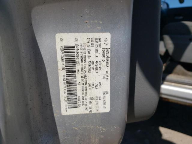 1D4HB48N26F119083 - 2006 DODGE DURANGO SLT SILVER photo 13