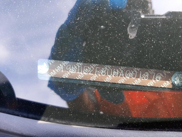 19UDE2F80HA001376 - 2017 ACURA ILX PREMIUM TECH შავი ფოტო 10