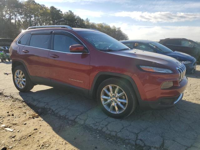 1C4PJLDB6FW761470 - 2015 JEEP CHEROKEE LIMITED RED photo 4