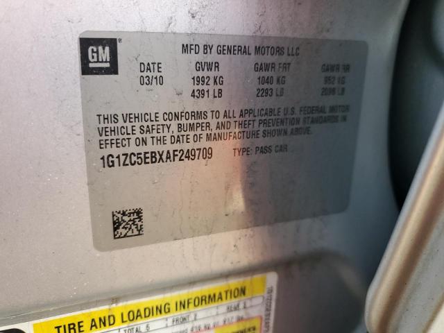 1G1ZC5EBXAF249709 - 2010 CHEVROLET MALIBU 1LT SILVER photo 12