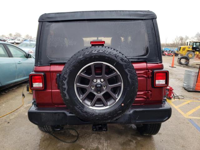 1C4HJXAG8MW741424 - 2021 JEEP WRANGLER SPORT MAROON photo 6