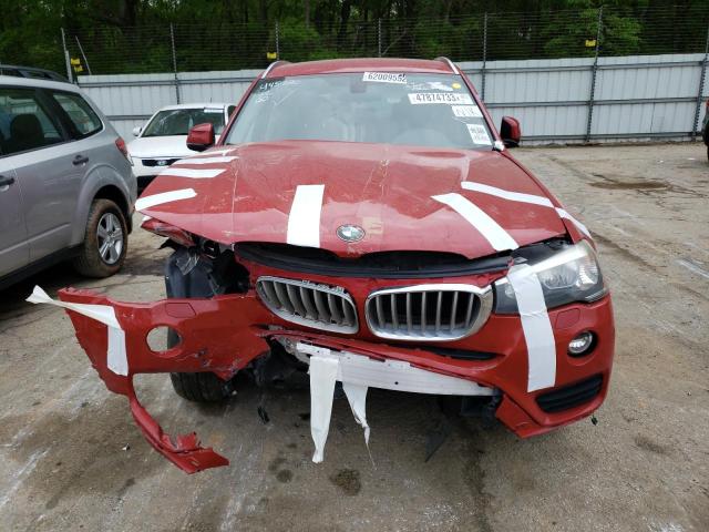 5UXWZ7C57H0U45720 - 2017 BMW X3 SDRIVE28I RED photo 5