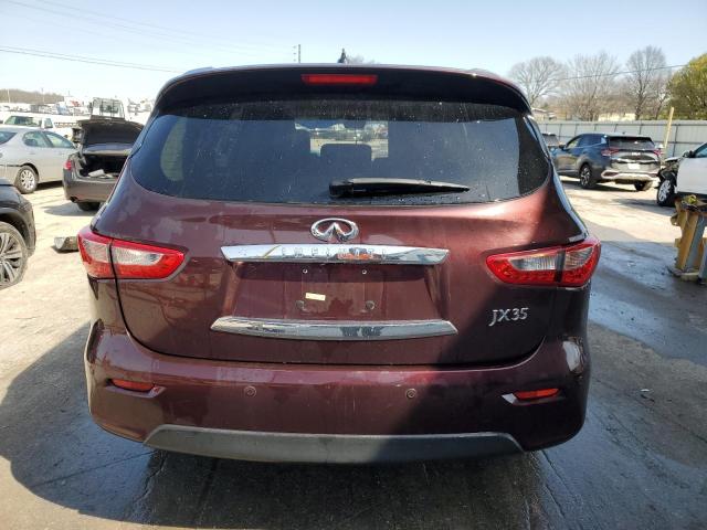 5N1AL0MN5DC319668 - 2013 INFINITI JX35 BURGUNDY photo 6