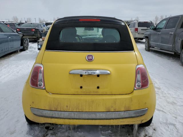 3C3CFFER2CT303413 - 2012 FIAT 500 LOUNGE YELLOW photo 6