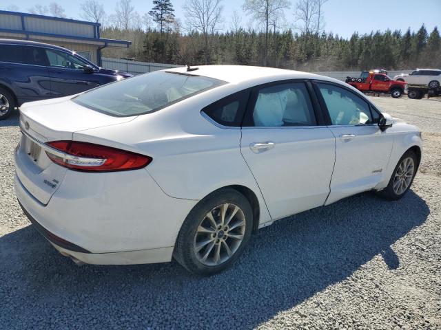 3FA6P0LU3HR314246 - 2017 FORD FUSION SE HYBRID WHITE photo 3