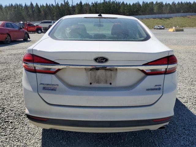 3FA6P0LU3HR314246 - 2017 FORD FUSION SE HYBRID WHITE photo 6