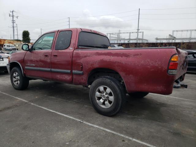5TBRN341X1S215101 - 2001 TOYOTA TUNDRA ACCESS CAB SR5 BURGUNDY photo 2