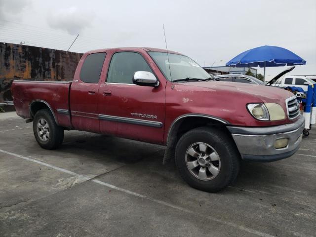 5TBRN341X1S215101 - 2001 TOYOTA TUNDRA ACCESS CAB SR5 BURGUNDY photo 4