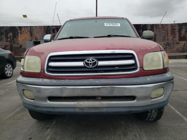 5TBRN341X1S215101 - 2001 TOYOTA TUNDRA ACCESS CAB SR5 BURGUNDY photo 5