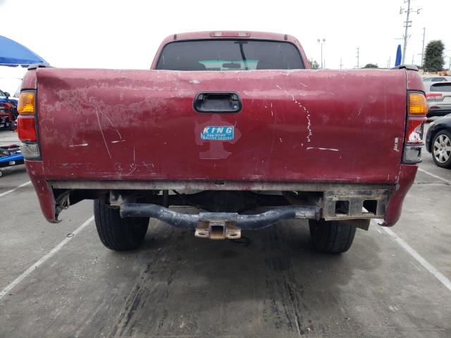 5TBRN341X1S215101 - 2001 TOYOTA TUNDRA ACCESS CAB SR5 BURGUNDY photo 6