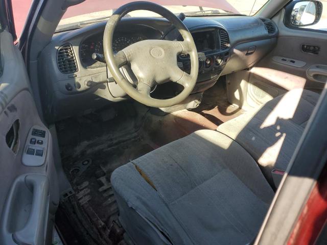 5TBRN341X1S215101 - 2001 TOYOTA TUNDRA ACCESS CAB SR5 BURGUNDY photo 8