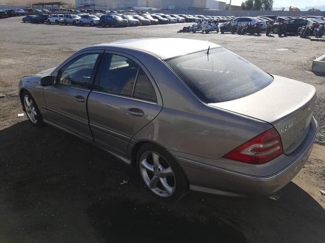 WDBRF40J85F686622 - 2005 MERCEDES-BENZ C 230K SPORT SEDAN GRAY photo 2