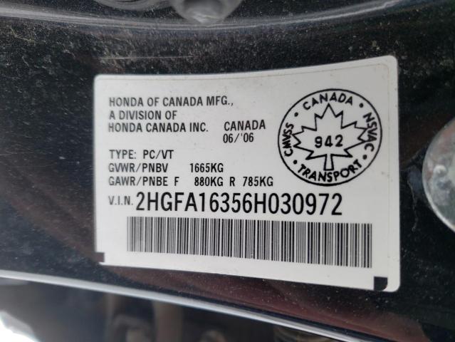 2HGFA16356H030972 - 2006 HONDA CIVIC DX VP Qara foto 12