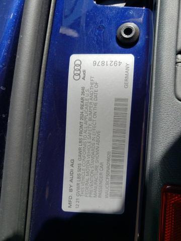 WAUCBCF50NA016628 - 2022 AUDI A5 PREMIUM PLUS 40 BLUE photo 13