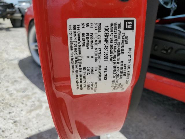 1GCES14P04B105001 - 2004 CHEVROLET SSR 红色 照片 12