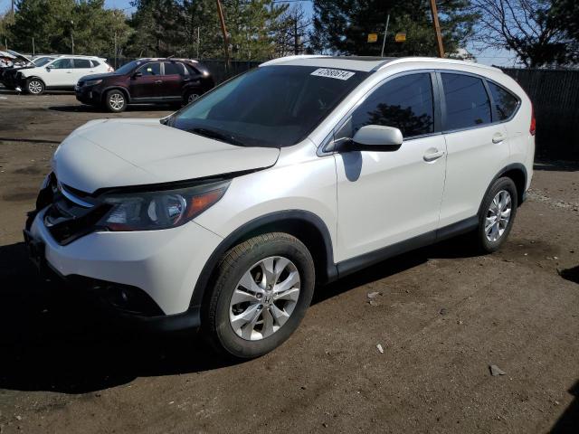 5J6RM4H74EL116578 - 2014 HONDA CR-V EXL WHITE photo 1