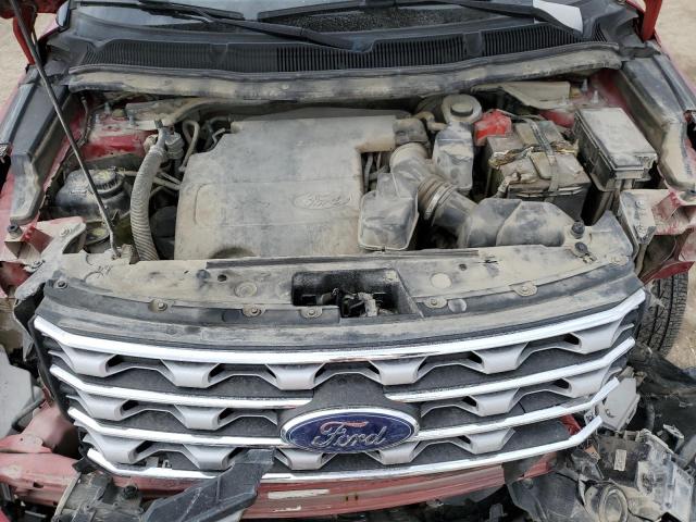 1FM5K8F88GGB41553 - 2016 FORD EXPLORER LIMITED RED photo 12