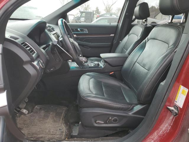 1FM5K8F88GGB41553 - 2016 FORD EXPLORER LIMITED RED photo 7