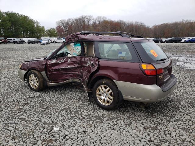 4S3BH686517672173 - 2001 SUBARU LEGACY OUTBACK LIMITED BURGUNDY photo 2