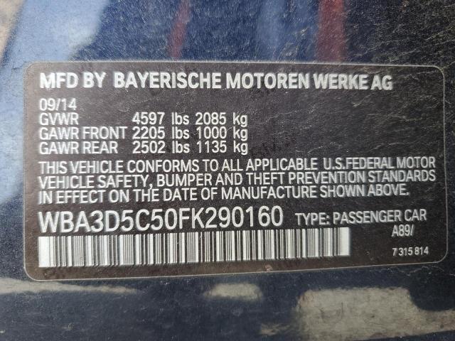WBA3D5C50FK290160 - 2015 BMW 328 D XDRIVE BLUE photo 12