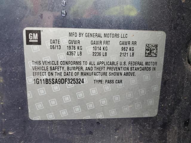 1G11B5SA9DF325324 - 2013 CHEVROLET MALIBU LS BLUE photo 12