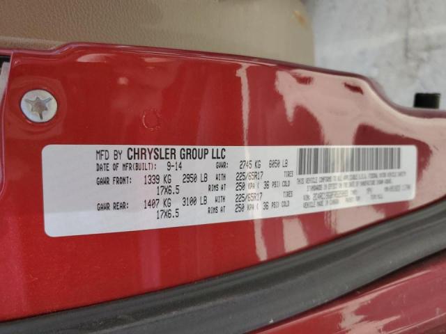 2C4RC1BG8FR525093 - 2015 CHRYSLER TOWN & COU TOURING 栗色 照片 14