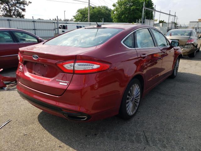 3FA6P0K94DR260138 - 2013 FORD FUSION TITANIUM RED photo 4