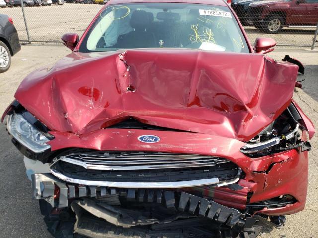 3FA6P0K94DR260138 - 2013 FORD FUSION TITANIUM RED photo 7