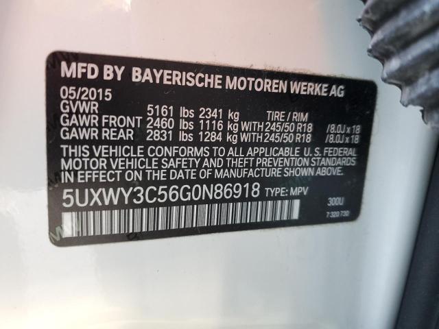 5UXWY3C56G0N86918 - 2016 BMW X3 XDRIVE28D Weiß Foto 14