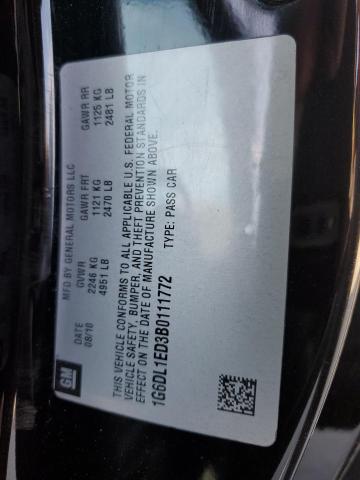 1G6DL1ED3B0111772 - 2011 CADILLAC CTS PERFORMANCE COLLECTION Siyah fotoğraf 12