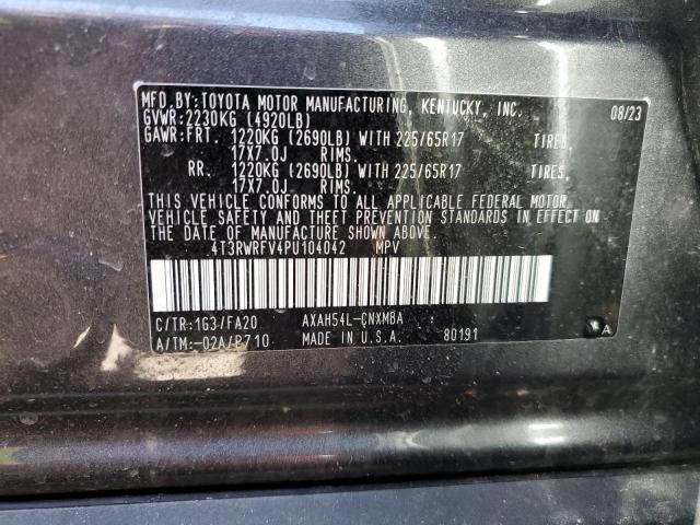 4T3RWRFV4PU104042 - 2023 TOYOTA RAV4 XLE GRAY photo 14