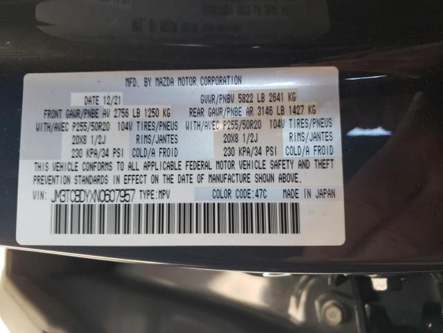 JM3TCBDYXN0607957 - 2022 MAZDA CX-9 GRAND TOURING GRAY photo 13