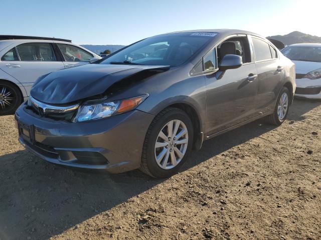 2HGFB2F98CH580394 - 2012 HONDA CIVIC EXL GRAY photo 1