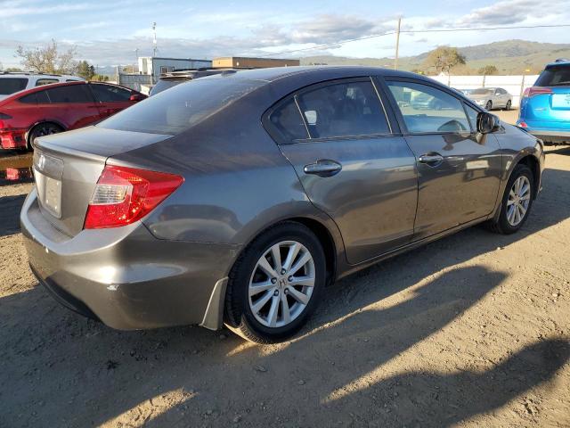 2HGFB2F98CH580394 - 2012 HONDA CIVIC EXL GRAY photo 3
