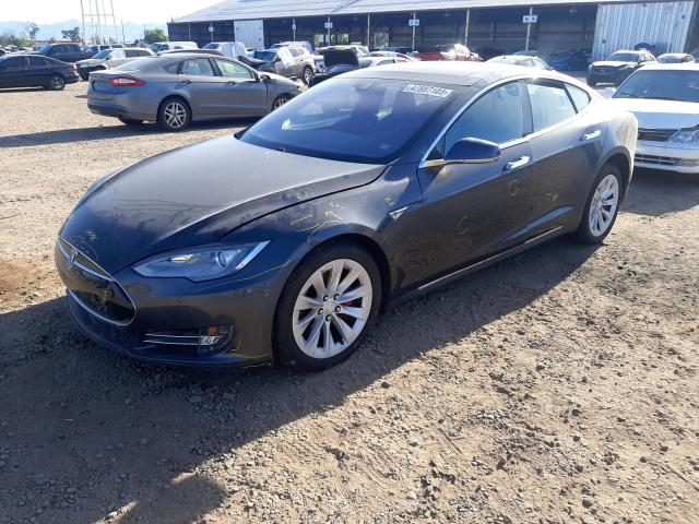 5YJSA1E48FF112031 - 2015 TESLA MODEL S Մոխրագույն լուսանկար 1
