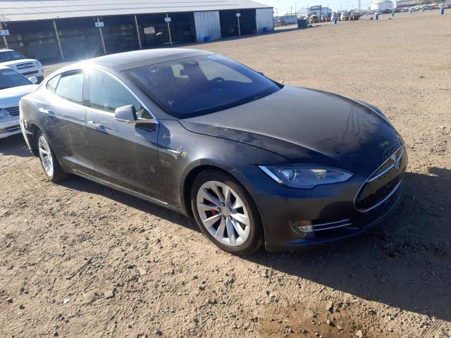 5YJSA1E48FF112031 - 2015 TESLA MODEL S Մոխրագույն լուսանկար 4