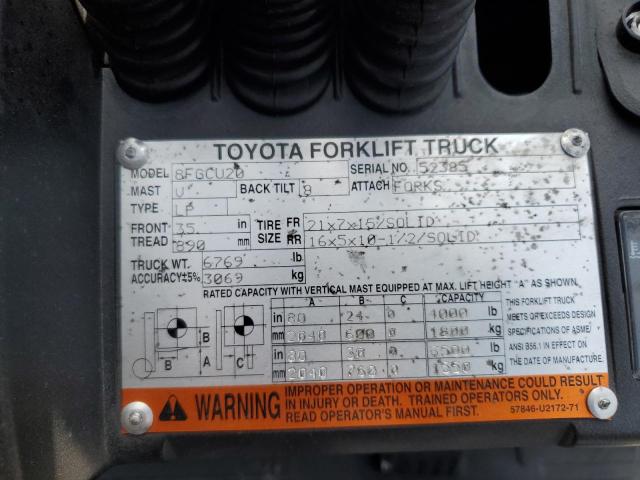 52385 - 2014 TOYOTA FORKLIFT Orange photo 10
