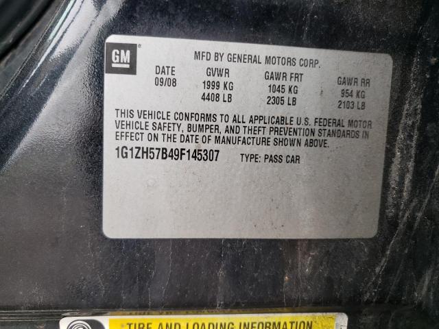 1G1ZH57B49F145307 - 2009 CHEVROLET MALIBU 1LT 黑色 照片 12