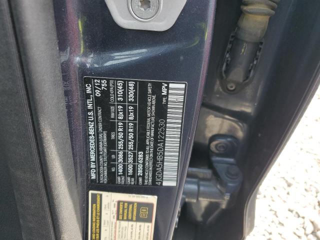 4JGDA5HB5DA122530 - 2013 MERCEDES-BENZ ML 350 4MATIC GRAY photo 13