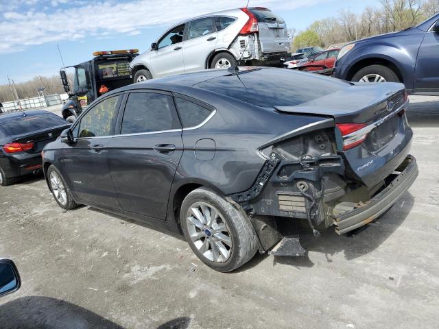 3FA6P0LU8HR265741 - 2017 FORD FUSION SE HYBRID GRAY photo 2