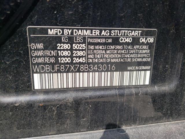 WDBUF87X78B343016 - 2008 MERCEDES-BENZ E 350 4MATIC BLACK photo 13