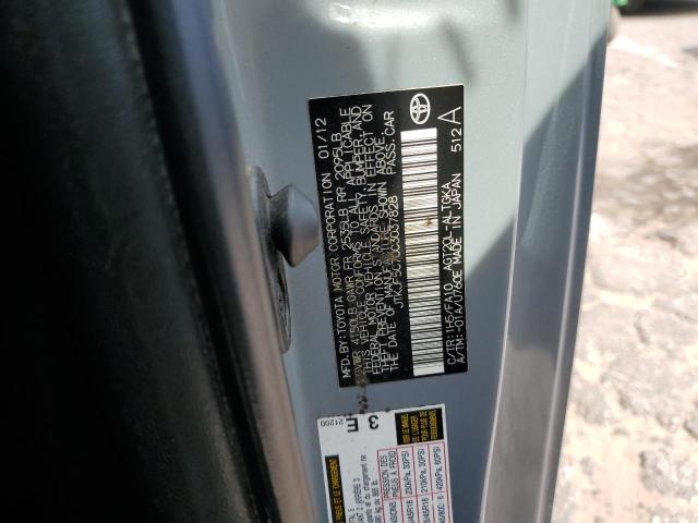 JTKJF5C70C3037828 - 2012 TOYOTA SCION TC 银色 照片 12