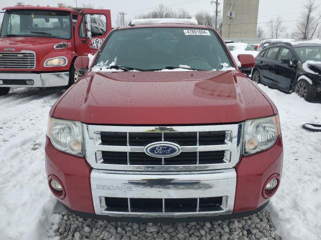 1FMCU0E7XAKC95228 - 2010 FORD ESCAPE LIMITED RED photo 5