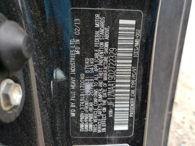 JF1ZNAA19D2722329 - 2013 TOYOTA SCION FR-S BLACK photo 12