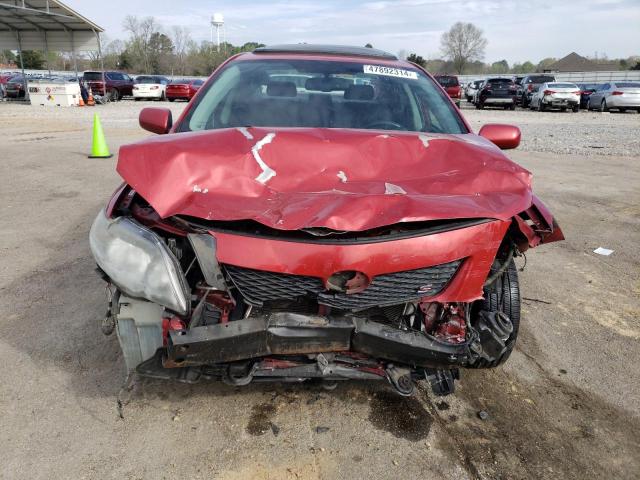 1NXBU40E09Z071846 - 2009 TOYOTA COROLLA BASE RED photo 5