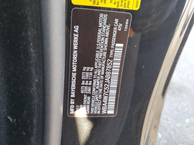 WBA4W7C52JAB87852 - 2018 BMW 440I أسود صورة 12