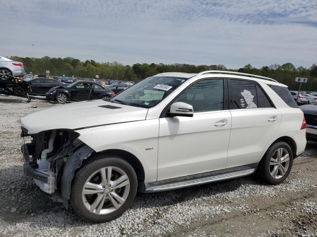 4JGDA5HB0CA019045 - 2012 MERCEDES-BENZ ML 350 4MATIC WHITE photo 1