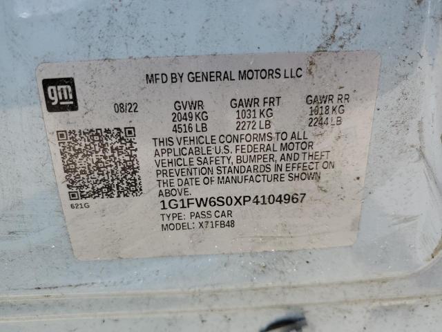 1G1FW6S0XP4104967 - 2023 CHEVROLET BOLT EV 1LT BLUE photo 13