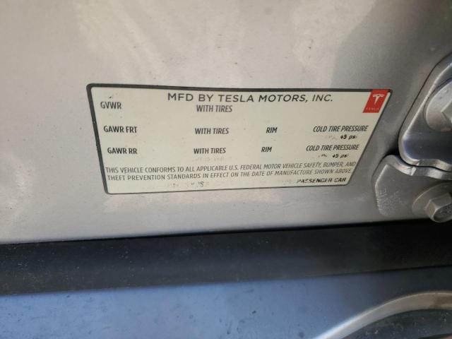 5YJSA1E47FF111839 - 2015 TESLA MODEL S ვერცხლისფერი ფოტო 12