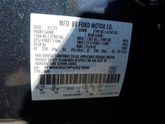 1FM5K8GC9PGA21859 - 2023 FORD EXPLORER ST BLUE photo 14